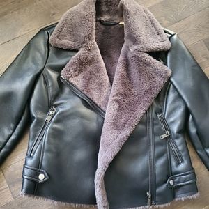 Black Faux Leather Jacket